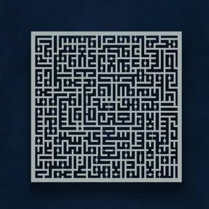 Ayat Al Kursi Kufi Islamic Metal Wall Decor | Square kufi Ayatul kursi Wall Art | | Islamic Home Decor | Islamic Calligraphy | Muslim Home Decor | Ramadan Gift | Black