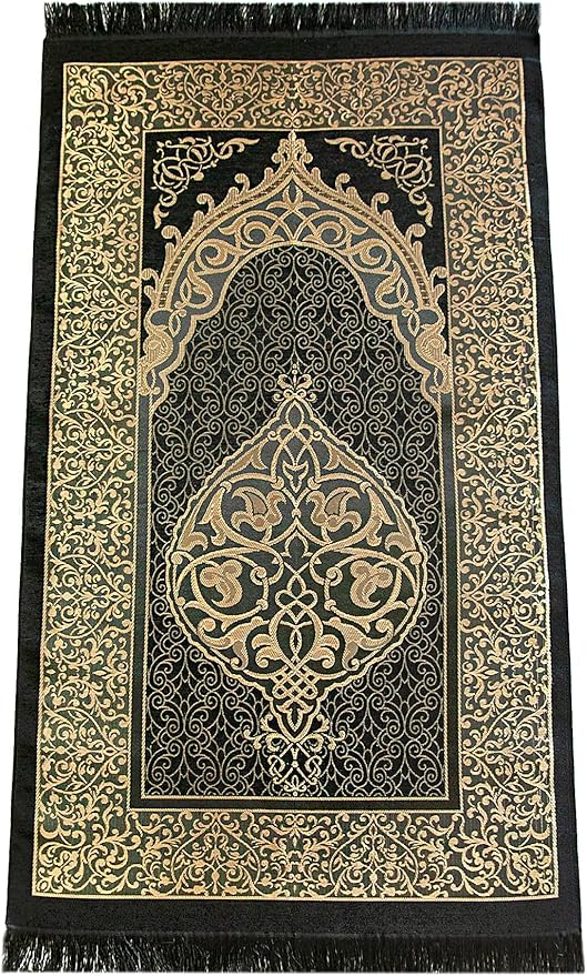 The Holy Qur'an Arabic Practice with Erasable Pen, The Study Noble Quran for Memorizers, Prayer Gift Set for Men & Women, Muslim Prayer Rug, Beads Taasbih, Praying Mat, Black